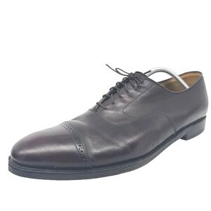 Johnston & Murphy Mens Dark Brown Leather Cap Toe Oxford Dress Shoes Size 13